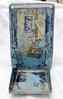 Antique Birds Eye Match Box Holder W Blue Paint Tin Litho 6 1 4 X 4 X 3 5 Inch