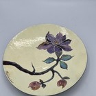 Vintage Rabianim Enamel On Copper Plate Iris Floral Signed Mcm Denver Co 7   