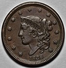 1838 Coronet Head Large Cent - Us 1c Copper Coin