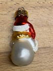 Mercury Glass Miniature Snowman Christmas Ornament Feather Tree 1 3 4  D