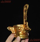 4 4 sanxingdui Culture Bronze Gilt Sacrifice Feng Shui Sanxingdui Mask Statue