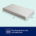Babypedic Waterproof Crib Mattress Plus Toddler Bed Fit  Sustainable Foam  Non T