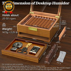 Cigar Box Handcrafted Humidor With Hygrometer And Humidifier  Cedar Wooden Humid