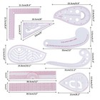 Clear Sewing Ruler Kit  French Curve  Metric Measurements  Designers