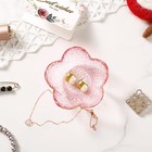 Binoster Gifts For Women Pink Flower Ring Dish Glass Jewelry Dish Jewelry Tray