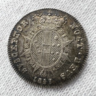 1857 Italian States Tuscany 1 2 Paolo  917 Silver Coin Leopold Ii 1 37g