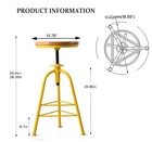 Antique Industrial Design Metal Adjustable Height Bar Stool Kitchen Dining Br   