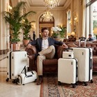 3 5 Piece Luggage Set  Pc Hard Shell Suitcase For Travel W  Dual-spinner Wheels
