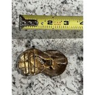 1980s Vintage Brass gold Tone Mimi Din Beaded Rope Belt Buckle Womens