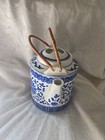 Vintage Chinese Blue Floral Teapot