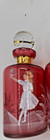 Fenton Painted By Mary Gregory Cranberry Vanity Bottle Decanter Girl With Bird