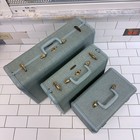 Vintage Samsonite Luggage Hawaiian Blue Set Of 3 W Key 1950s