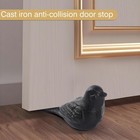Cast Iron Door Stop Heavy Duty Bird Door Stopper 2pcs Floor Decorative Statue   