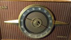 Vintage Rca Victor- Golden Throat  6-rf-9 Am fm Wood Box Tube Radio  Powers On