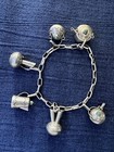 Vintage Native American Miniature Sterling Teapot Vase Jug Charm Bracelet Signed