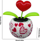 Red Solar Powered Dancing Figurines Toy - Solar Dance Flower  Heart Swing Dancin