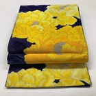 8917  Japanese Vintage Fukuro Obi Belt Kimono Fabric Silk Traditional Embroidery