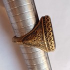 Very Rare Engraved Bronze Ring     Amazing Antique-style Design