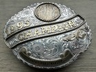 Vintage 1995 Champion Silver Overlay Broken Horn Belt Buckle Caqhea Trophy Youth