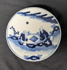 Nice Antique Chinese Porcelain Blue   White Jar Cover