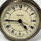 Bulova Brass Pocket Watch Style Clock Vintage West Germany Alarm Fob Watch Large