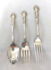Lot 4 Wallace Old Atlanta Sterling Silver Dinner Fork Knife Piece Setting Marked