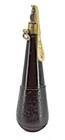 Scarce 18th Century Regimental Marked English Leather  Horn   Brass Powder Flask