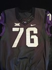 Game Worn Used Nike Tcu Horned Frogs Football Jersey  76 Size 48
