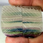 85 45cts 100  Natural Carved Fluorite Pair Fancy Cab Rare Gemstones 24x 36x 04mm