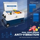 35l 37qt Portable Car Refrigerator Freezer Compressor Cooler Dual Zone 12v Home