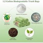 Compostable Small Trash Bags 1 2 Gallon 120 Count Green Biodegradable