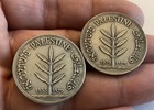 Palestine Coins Lot 2 X  100 Mils  Silver Coins