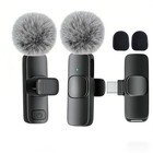 Lavalier Microphone Wireless Audio Video Recording Mini Mic For Android iphone