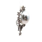 South Sea Baroque Pearl Diamond 18k   14k White Gold Brooch-pendant