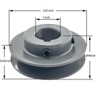 Ak30-1 Sheaves v Belt Pulley 1 Inch Bore 3 05  Od motor Pulley Cast Iron For A 3