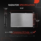  Engine Coolant Radiator With Transmission Oil Cooler Compatible With Mercedes 