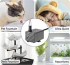 Kbt Dc 3w Mini Brushless Motor Pump For Cat Pet Water Fountain Small  Black 