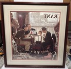 Vintage Norman Rockwell Saying Grace Custom Wood Framed Poster Print 27 X 28