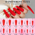 100pc Coffin Press On Nails Long Fake Nails Matte Full Cover False