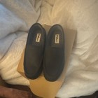 Myslippers Women   s Leather Moccasin Slippers Black Size 9 Slip-on