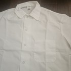 Chef Works Chef Coat Shirt White Snap Front Short Sleeve Uniform S Minor Stains