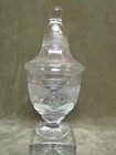 19th Century Regency Cut Lead Crystal Glass Urn W lid Small Candy Sweetmeat Dish