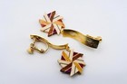 Hakone Marquetry Wave Earrings Windmill Crafts Decorations Folk Crafts Woodwork 
