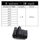 8size Electrical Heat Shrink Tubing Set Insulating Cable Wrap Sleeve Black