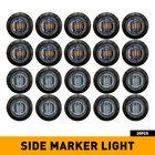 30x 3 4  Marker Lights Led Truck Trailer Round Side Bullet Light Amber red white
