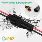 2 Pin Waterproof Electrical Connectors  Male And Female Wire Connectors  12v Plu