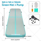 3m Inflatable Air Track Gymnastics Tumbling Yoga Mat With Electric Pump Green