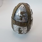 Vintage Mexican Milagro Prayer Egg Ex Voto Folk Art Votive Metal Charms