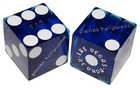 Genuine Planet Hollywood Vegas Casino Craps Dice Blue Polished Matching  s Pouch