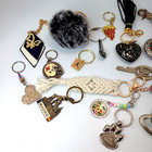 Lot Of 18 Vintage To Modern Keychains Bag Charm Key Ring All Different